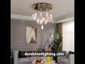 Modern Crystal Chandeliers Multi Light Pendant Chandelier For Stair Living Room