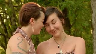 Lesbian Mature Women share a passionate kiss | Lesbian kissing |