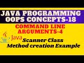Command Line Arguments in Java || What is Scanner class, Method creation examp , #JAVA, #commandLine