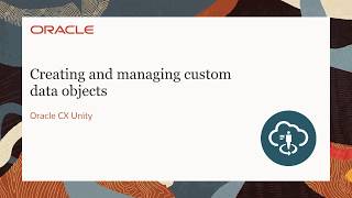 CX Unity - Creating and managing custom data objects