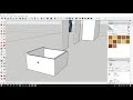 membuat lemari 3 pintu berikut 3 laci dengan menggunakan sketchup