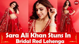 Sara Ali Khan Stuns In Bridal Red Lehenga | Lakme Fashion Week 2023 | Bollywood Gupshup