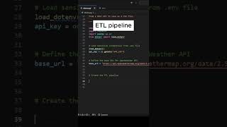 Use Python to create a simple ETL data pipeline to extract, transform and load weather data from a R