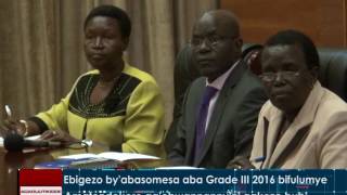 Ebigezo by'abasomesa aba Grade III 2016 bifulumye