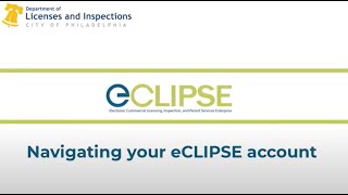 Navigating your eCLIPSE account