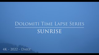 Dolomiti, Val Gardena, Italy | Timelapse Series 365 | Sunrise 2022.12.09 | Livestream, Weather 4k