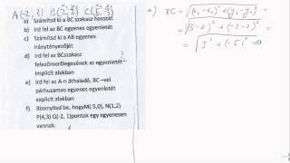 11. o. Koordináta-geometria 01 - szakasz hossza (hang nélkül)