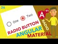 🔴 Angular 11 Tutorial || Radio button  Angular Material ||  Ujjwal Technical Tips