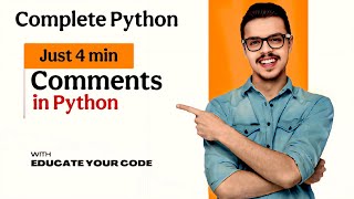 (Part-6) 🚀 Python Comments Made Easy Learn in 4 Minutes #python #comment #pythonforbeginners #viral