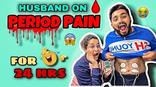 HUSBAND EXPERIENCING PERIOD PAIN 🩸😨 | HE CRIED IN THE END 😢 | FUNNY VLOG 🤣 | NACH ❤️