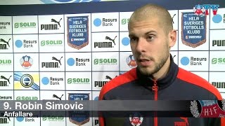 Robin Simovic om sitt första allsvenska mål för året