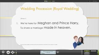 Wedding Procession (Royal Wedding) - Words on Screen™