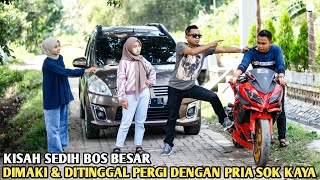 BOS BESAR PURA2 MOTORNYA MOGOK, DICACI MAKI DAN DITINGGAL PERGI OLEH PACARNYA DENGAN PRIA SOK KAYA!!