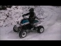 yamaha yfz350 banshee on snowy forest roads 雪道にヤマハバンシー