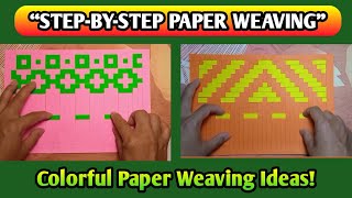Learn how to weave paper step by step with fun and colorful paper weaving crafts ideas