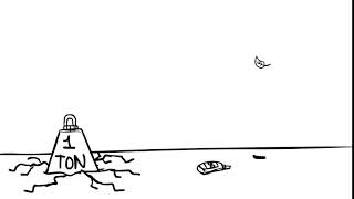 Three objects falling animation