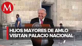 Los hijos de López Obrador se reúnen con su padre en Palacio Nacional