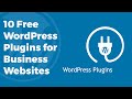 10 Free WordPress Plugins for Business Websites