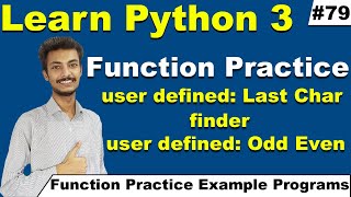 Python function program examples, odd-even checking program using functions in Python,Cyber Warriors