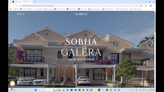 Shoba Galera Villa Project at Old Madras Road, Bangalore