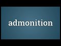 admonition meaning