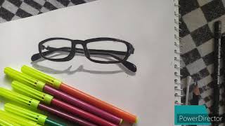 How to draw 3d sunglasses ||  #3Dglasses #3Dglassessketch #glassessketch #3DART  #shorts #viralvideo