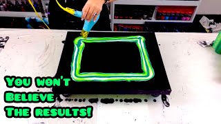 # 630 - 💚 NEW! ELECTRIC Greens!!  These Colors Just POP On A Black Base! - Acrylic Pouring