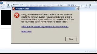 Windows Movie Maker, my simple fix. (Windows 7)