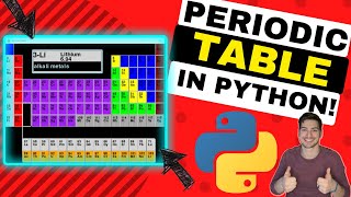 Interactive Periodic Table of Elements in Python! Great Beginner Project!