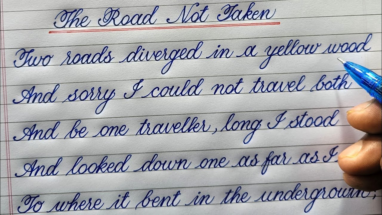 Most Beautiful Cursive Handwriting