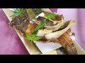 カレイのさばき方、唐揚げの作り方　how to make deep fried flounder how to clean flounder