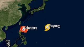 2004 Pacific Typhoon Season Animation