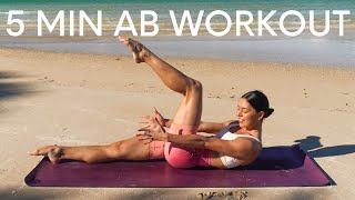 5 MIN AB WORKOUT || At-Home Pilates (No Equipment)