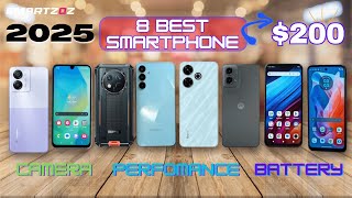 8 Best Smartphones Under $200 in 2025 -  KILLER Phones with Premium Features! 💰📱 Budget Phone