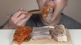 흑산도? 삭힌홍어(암모니아향 가득) 삼합 보쌈 먹방 리얼사운드 Stingray ASMR Real Sound Eating Show