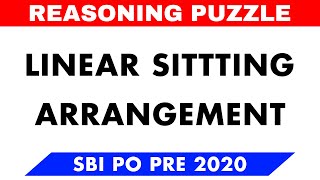 Linear Sitting Arrangement North South Facing | Reasoning Puzzle for SBI PO & Clerk 2020