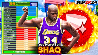The Most Authentic Shaq Build on NBA 2K24 Over Powered Shaquille O'Neal Big Man Contact Dunks Best C