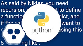 Loop through all nested dictionary values?