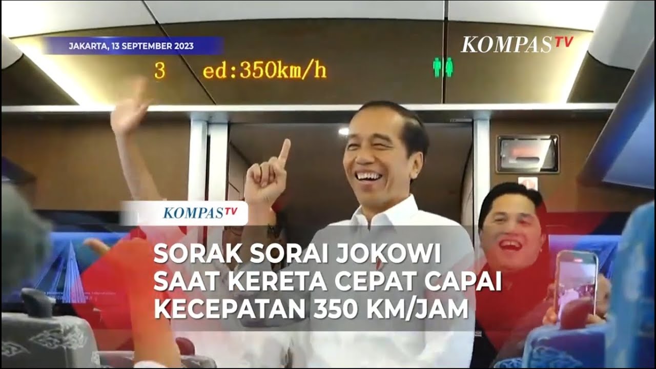 Momen Presiden Jokowi Dan Penumpang Bersorak Di Kereta Cepat Jakarta ...