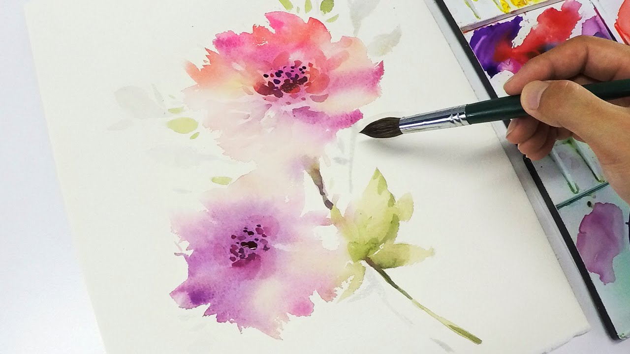 Draw Watercolor Flowers Best Flower Site