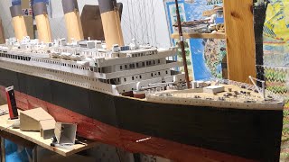 TO BE SUNK TOMORROW: The VERY FINAL Showcase of my 3 METER CARDBOARD TITANIC SINKING MODEL!