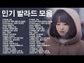 🎧 playlist 2010년대 2020년대 발라드 명곡 히트곡 노래모음ㅣ백지영 박새별 거미 장마 김지연 포지션 조관우 볼빨간사춘기 이안.