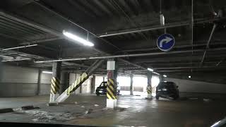 Driving Japan 4K Sapporo city ,AEON Sapporo Motomachi parking garage：Entorance 2022-01-20