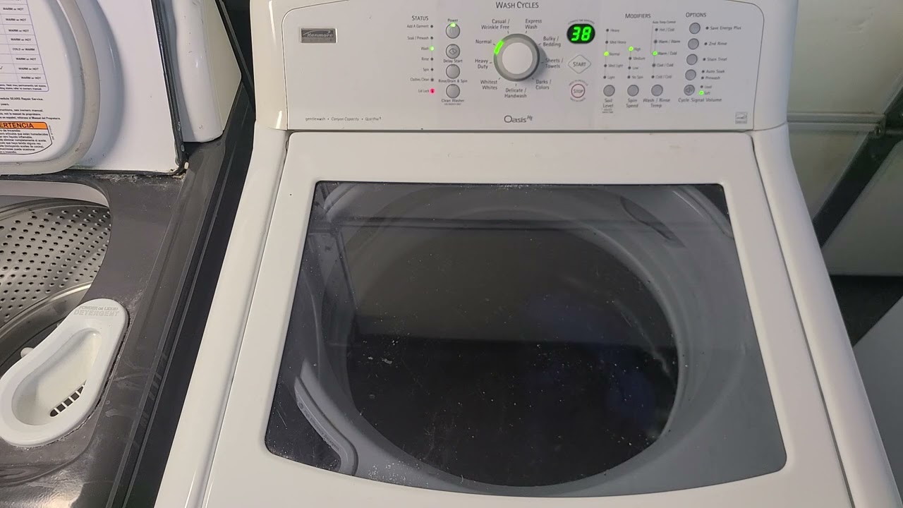 Kenmore Elite Oasis Top Load Washer Normal Cycle - YouTube