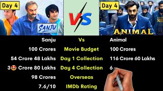 Sanju vs Animal Movies Comparison | Animal Day 4 Box Office Collection