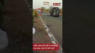MP के Shivpuri में पुलिस वैन से टकराई गाय | पलटते-पलटते बची अतीक की गाड़ी.. | JTV