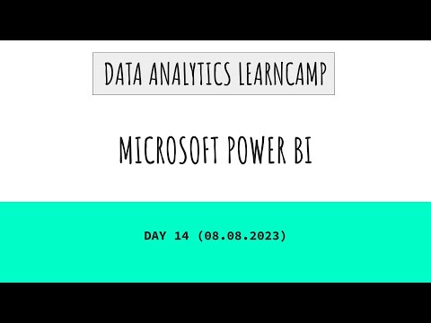 Data Analytics Learncamp Day 14 Power Bi Youtube