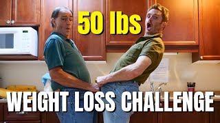 Father & Son 50 lbs WEIGHT LOSS CHALLENGE | Lifestyle Changes: Eating Healthy, Exercising & Fasting