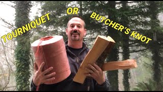 Firewood bundles with twine: Is tourniquet or Butchers knot better?  How to tie a Butchers Knott