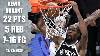 Kevin Durant scores 22 points in Nets debut vs. Warriors | 2020 NBA Highlights
